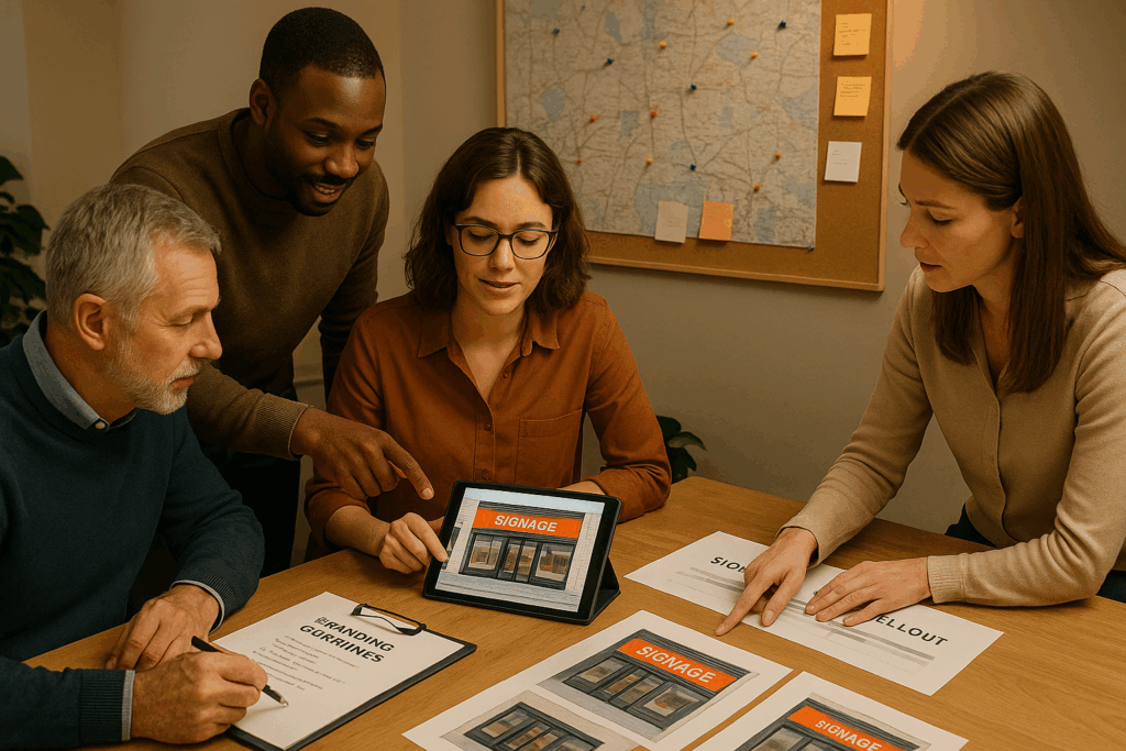 Planning of signage rollout compaign