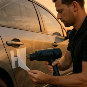 Decal removal from car