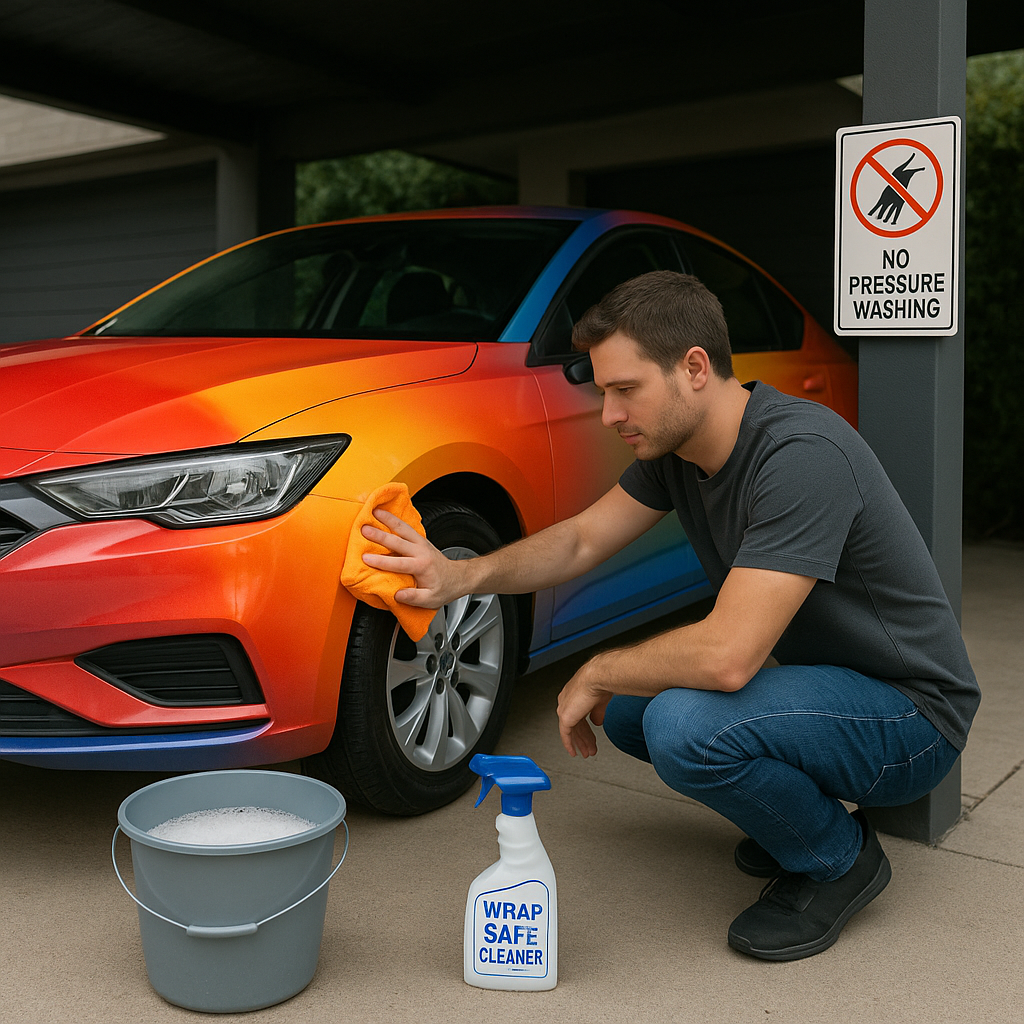 care of car wrapping
