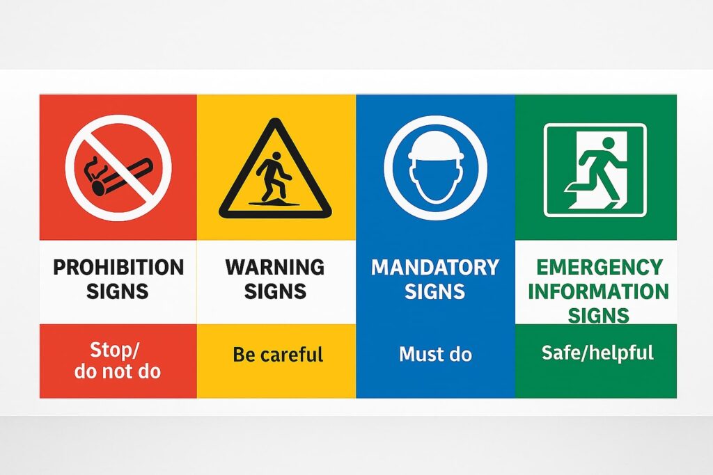 color of safety signs 