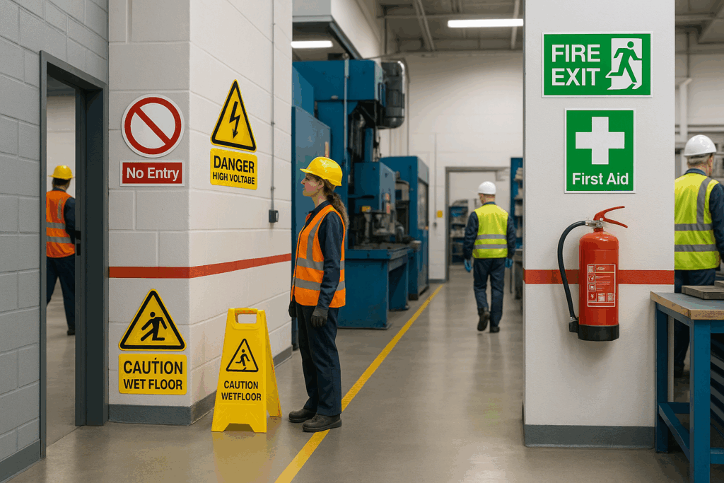 mandatory signs in workspace